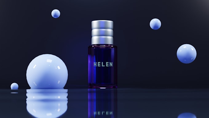 design a custom 3d bottle modelling and rendering