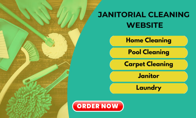Design home cleaning website laundry gutter pool cleaning janitorial