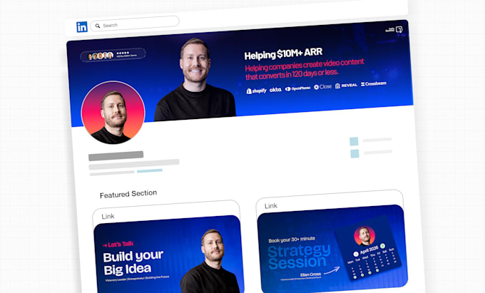 design a professional linkedin banner