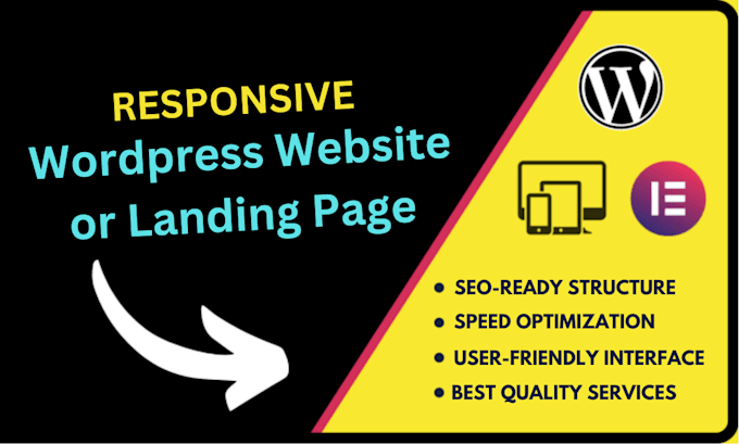 create a responsive wordpress website or landing page