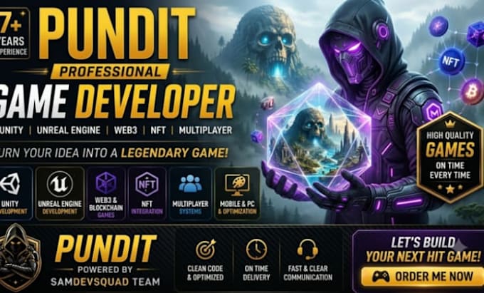 develop professional web3 nft blockchain unity or unreal engine game