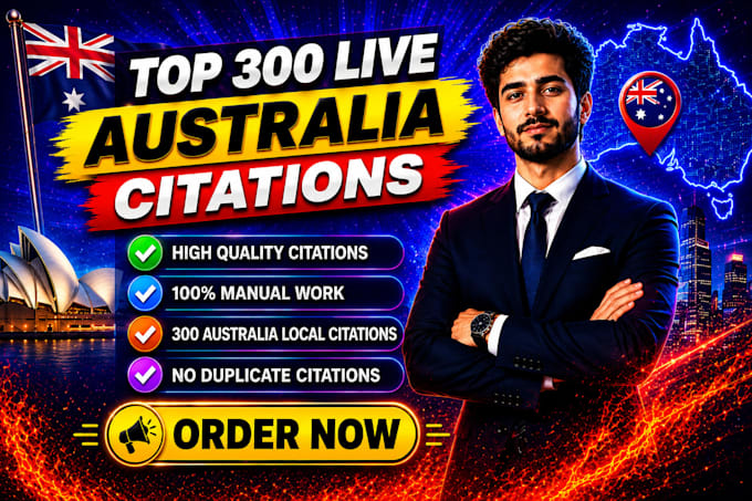 do 300 australia local citations and directory submission