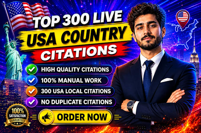 do 300 USA local citations and directory submission