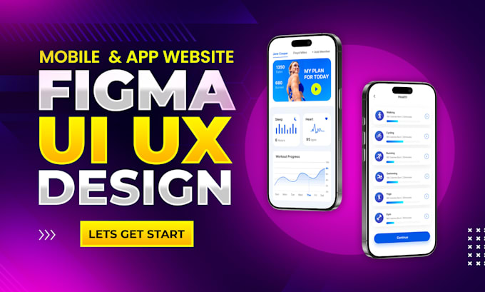 Do ui ux design, mobile app ui ux design and website figma ui ux design ...