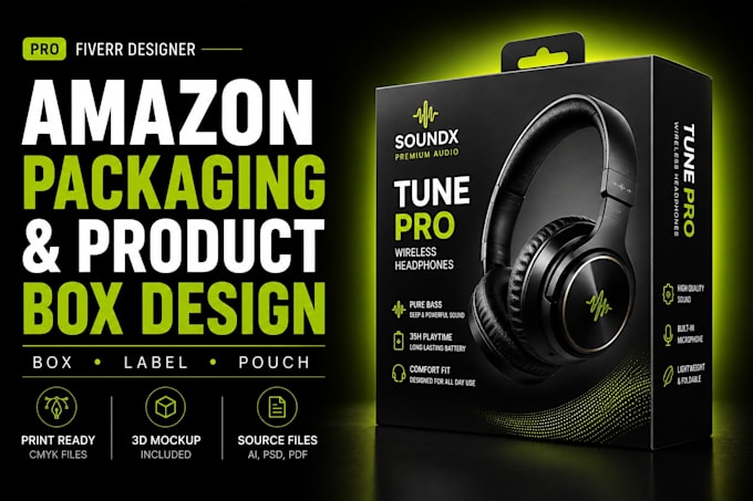 create amazon packaging and box design