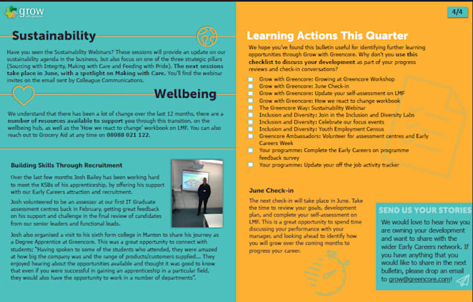 create a newsletter layout for PDF