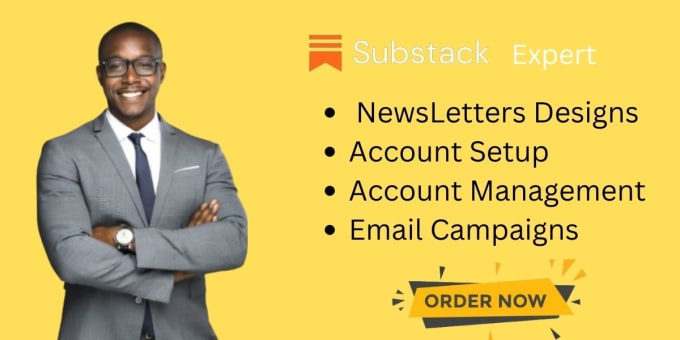 Professionally setup substack account substack newsletter template by