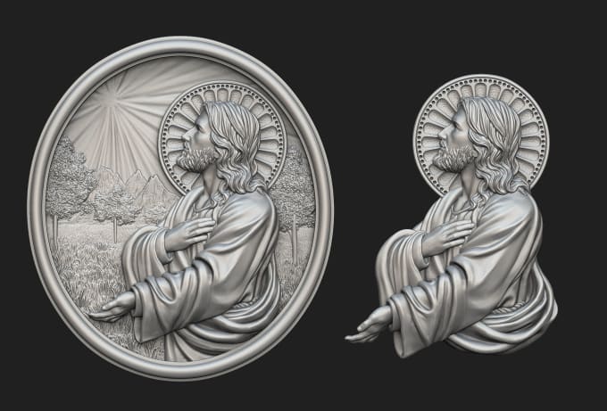 Do 3d sculpting 3d model 3d printing 3d bas relief coin medallion cnc ...