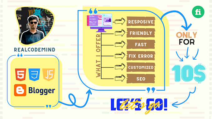 Do design your blogspot blogger website by Mustakim024 | Fiverr