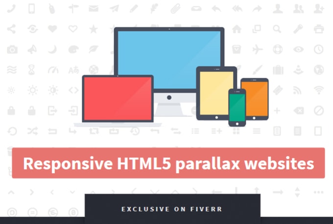 design a Responsive parallax one page Website