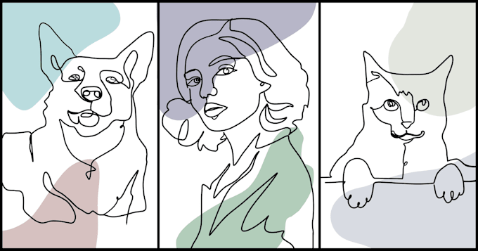 create a visually stunning line art illustration