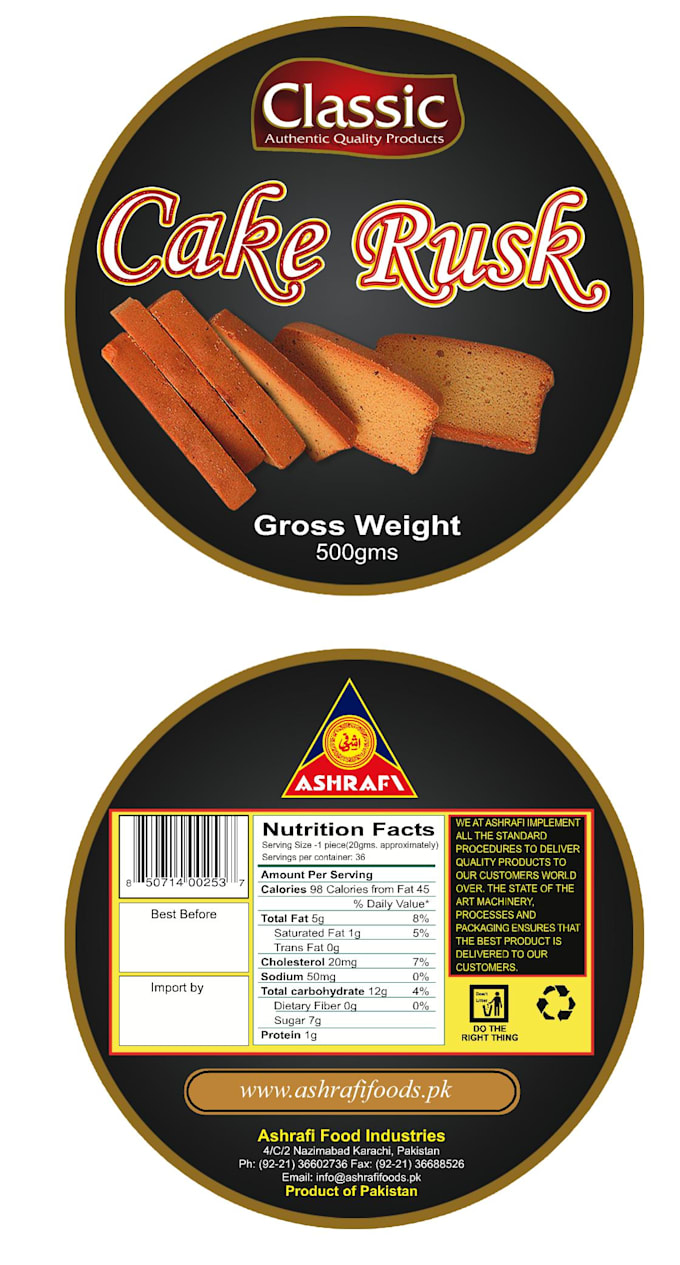 food packaging and label design box product