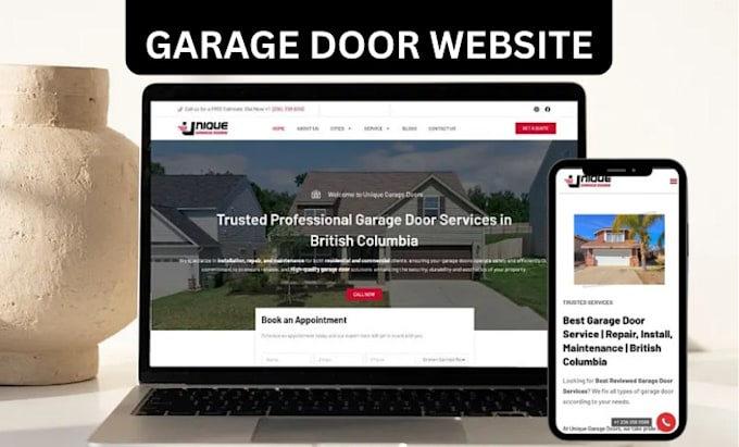 design garage door landing page garage door website garage door leads