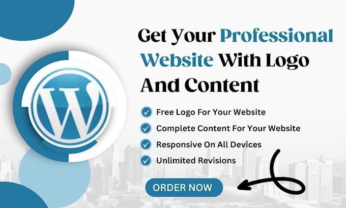 develop or redevelop a unique wordpress website with a free logo and content