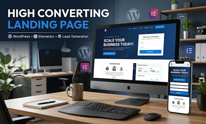 create a landing page for your business using elementor