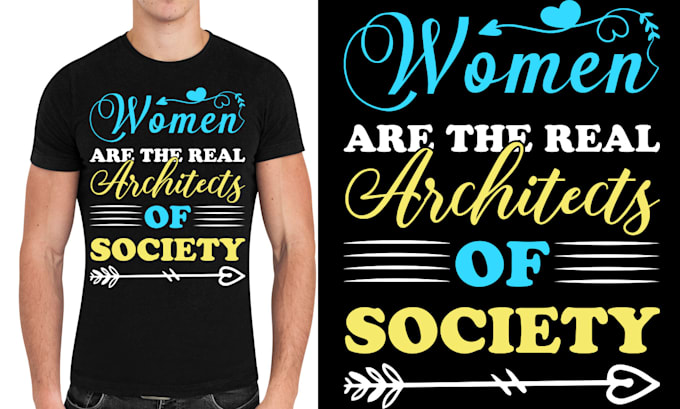 do modern typography custom t shirt design for you