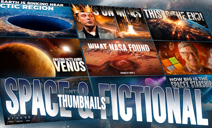 create stunning space themed thumbnails