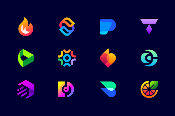 do modern minimalist tech startup app logo design