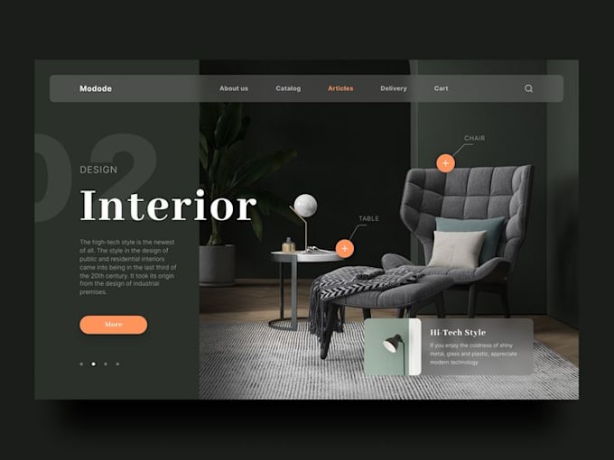 make your interior designer website, real estate website