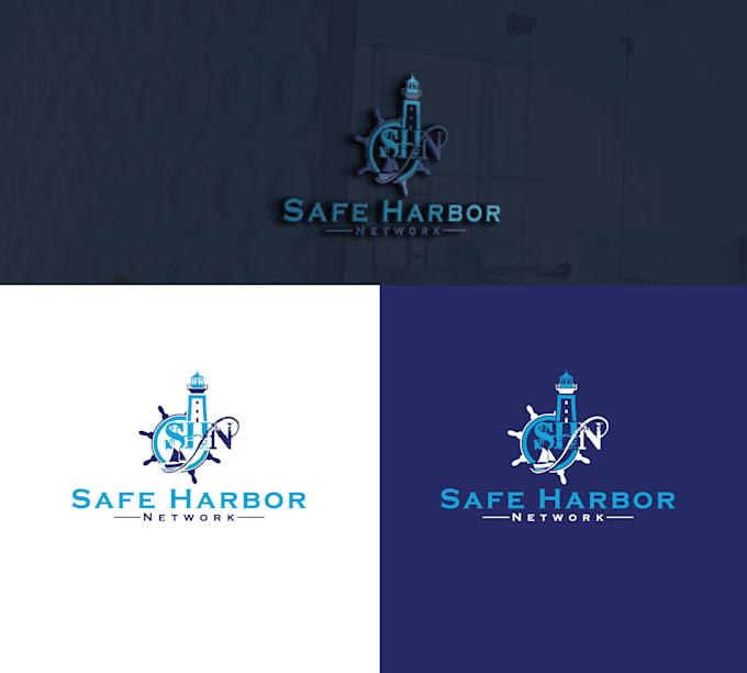 provide eye catching awesome safe harbor network logo design