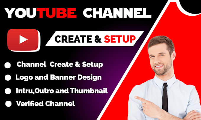 do youtube channel create and setup with logo and banner