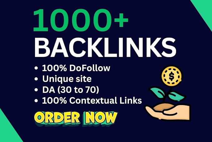 create contextual dofollow 1000 SEO backlinks for top google website ranking