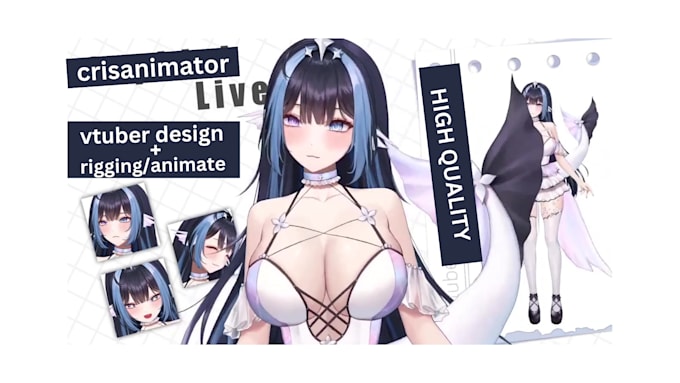 do 2d vtuber model,vtuber rigging,2d vtuber animated,vtube studio