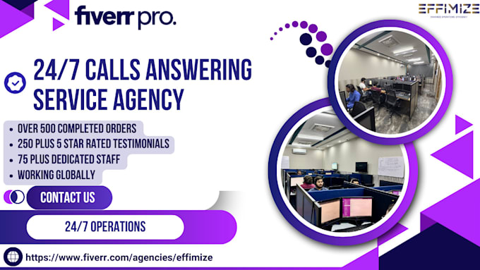 provide 24 hours call center answering service