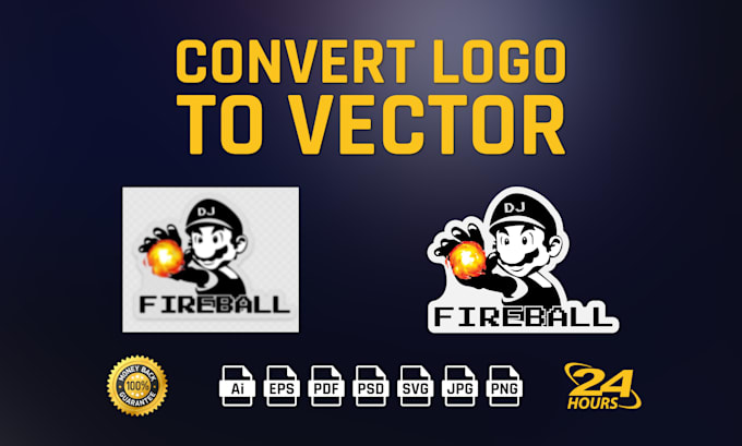 vector tracing, recreate or convert logo to vector perfectly