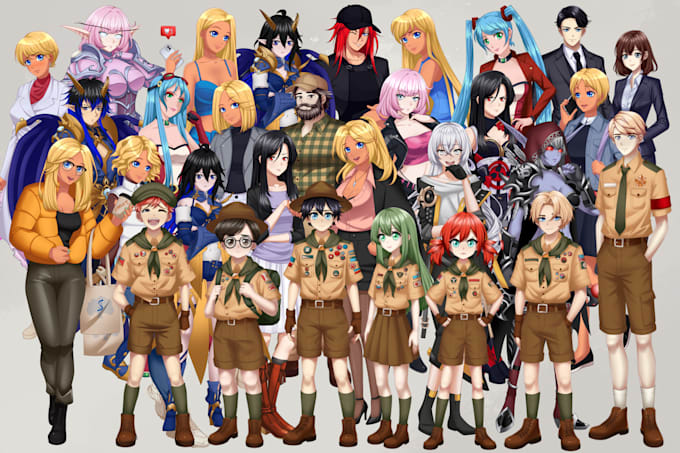 draw visual novel anime character