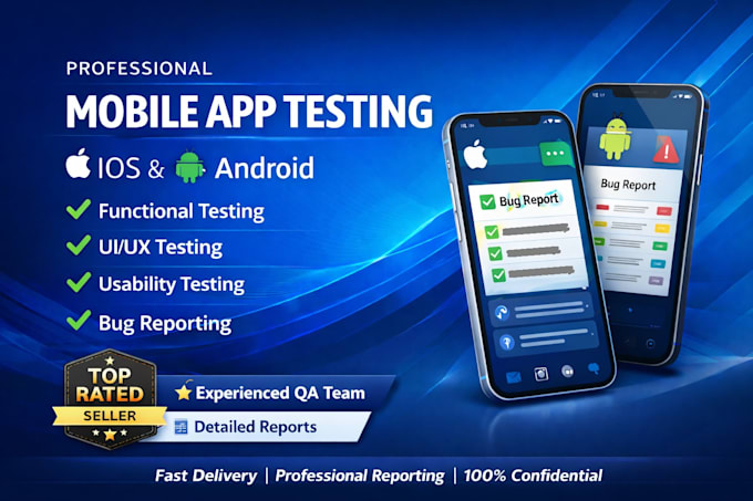 qa mobile app of android or ios