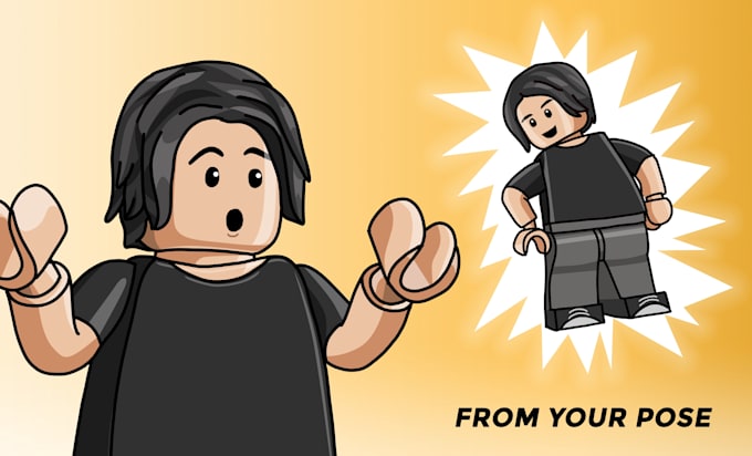draw a custom minifigure illustration from your pose