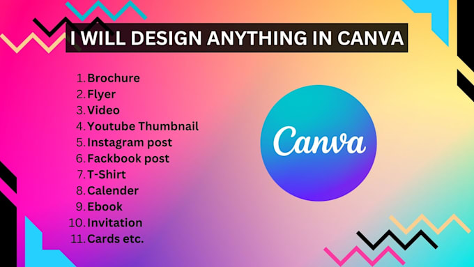create anything or any design in canva pro