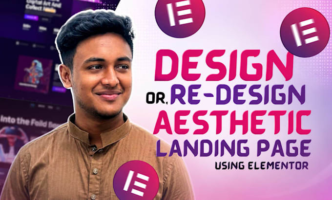 design or re design aesthetic landing page using elementor