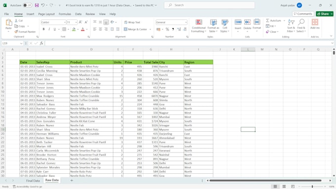 Clean excel spreadsheets data entry data cleaning data formatting by ...