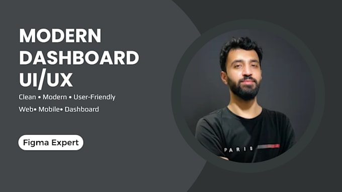design clean and modern dashboard UI UX in figma