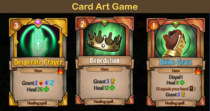draw card game illustration, card game art