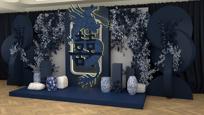 make a 3d model for a wedding, engagement, and birthday