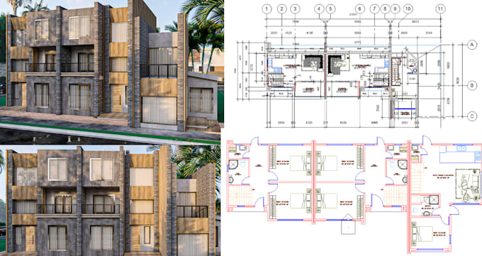 design architectural drawing ,house plans in revit