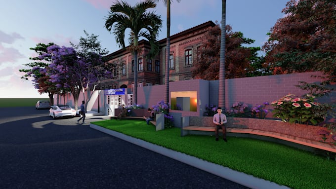 do 3d model and rendering using sketchup 3d model