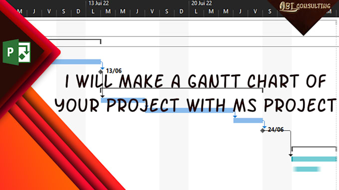 make a gantt chart of your project with ms project