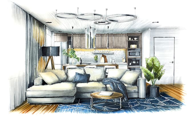 create an interior sketch