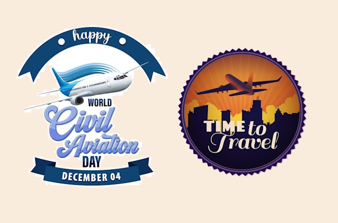 do create a modern and vintage business airplane logo design