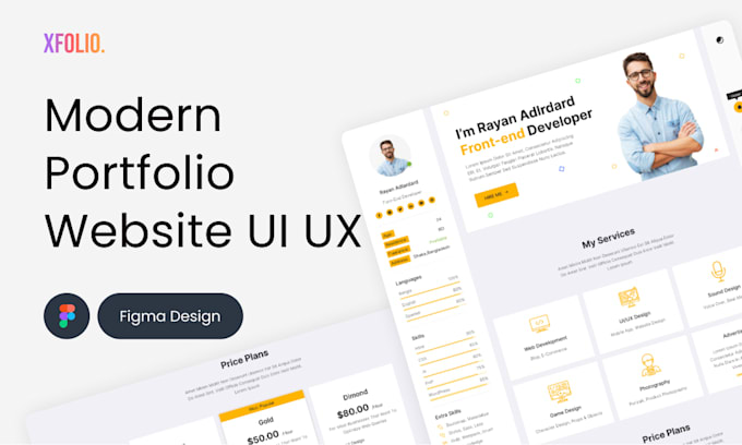 Design custom portfolio and resume web ui ux design in figma by ...