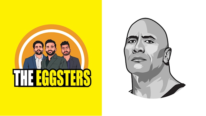 do profile picture, cartoon character and youtube, instagram and twitter profile
