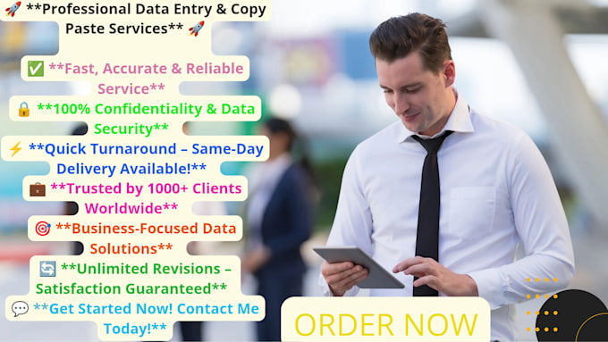 provide accurate data entry, copy paste, web research