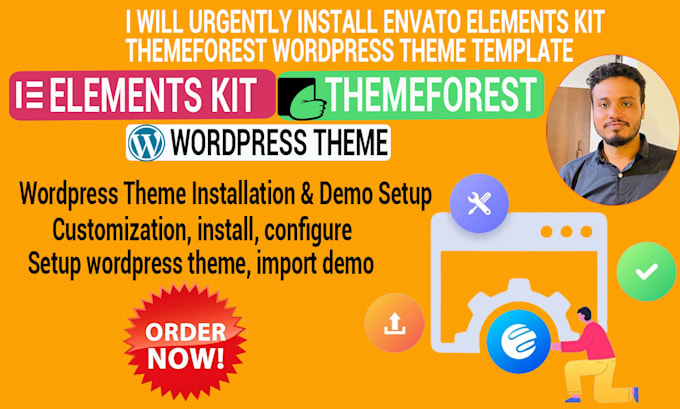 urgently install wordpress themeforest envato theme or plugin