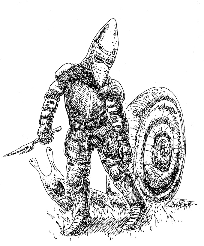 Draw a fantasy or scifi illustration with pen and ink by Christian_inks ...