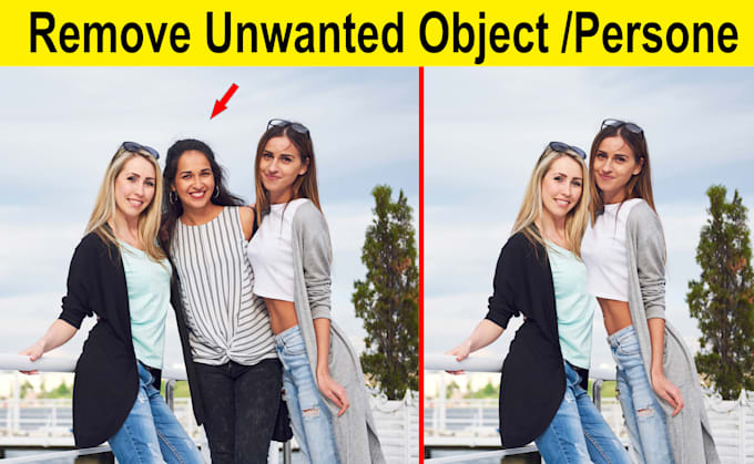 do add or remove person, object, text, logo from photo and image editing