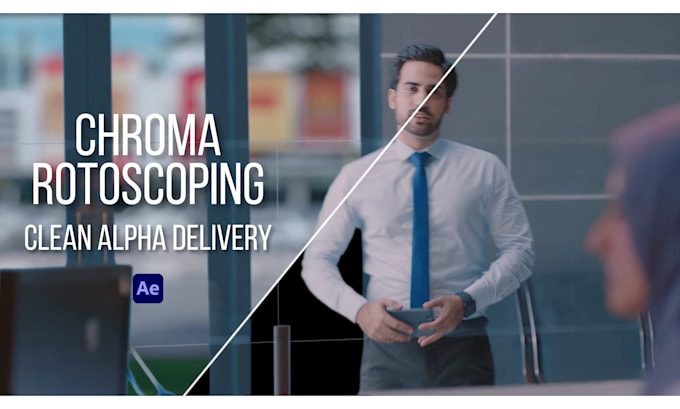 do professional rotoscoping, chroma keying and green screen compositing
